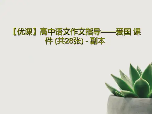 【优课】高中语文作文指导——爱国 课件 (共28张) - 副本30页PPT