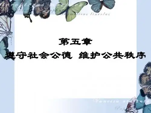 遵守社会公德维护公共秩序