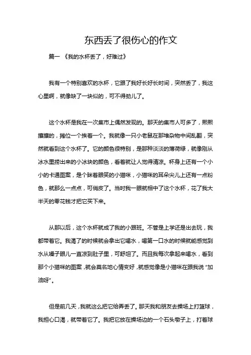 东西丢了很伤心的作文