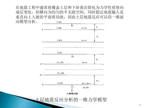 一维场地地震反应分析ppt课件