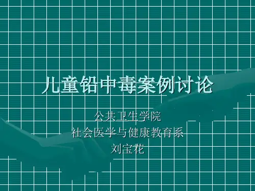 儿童铅中毒案例讨论课件