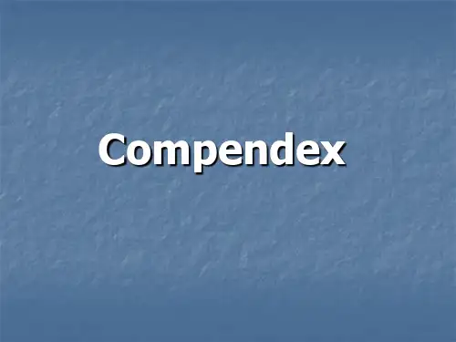 The Engineering Index——Ei