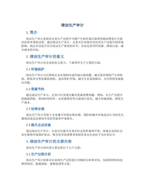 清洁生产审计