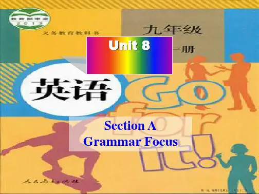 人教版九年级 Unit 8 Grammar Focus 课件