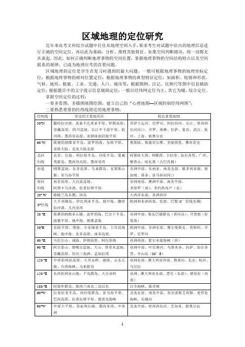 世界地理区域定位高精晰图(地理学习必备)
