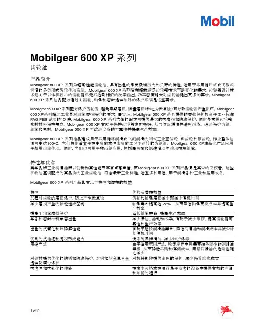 Mobilgear 600 XP 系列 齿轮油