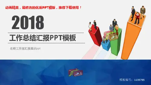 【优质文档】2018最新名师工作室汇报展示ppt【各行业通用ppt】