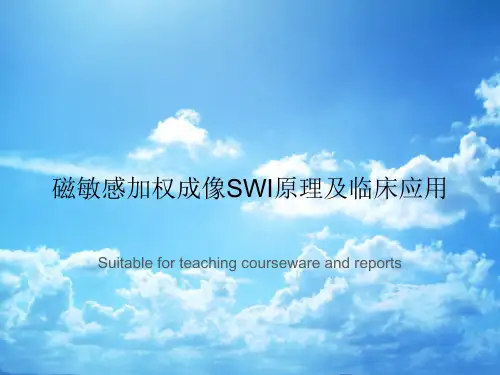 磁敏感加权成像SWI原理及临床应用