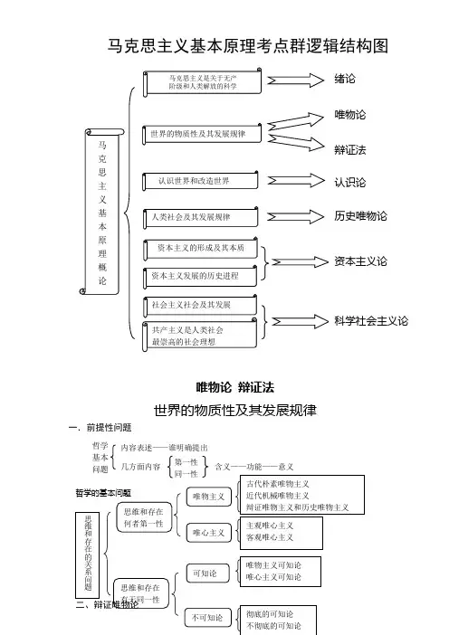 马克思主义基本原理考点群逻辑结构图