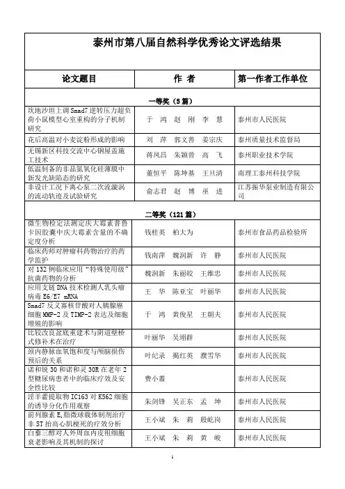 论文题目 - 南京理工大学泰州科技学院