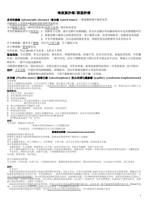 腮腺肿瘤(唾液腺肿瘤)