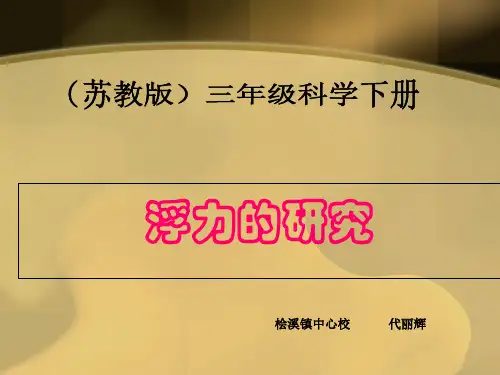 三年级下科学优秀课件-5浮力的研究 沪教版 (19页PPT)