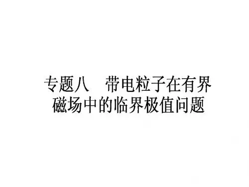 专题八 带电粒子在有界磁场中的临界极值问题讲解