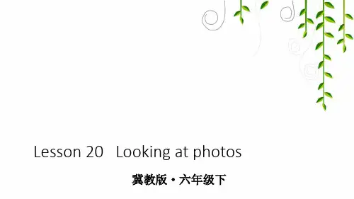 冀教版六年级英语下册Lesson 20课件