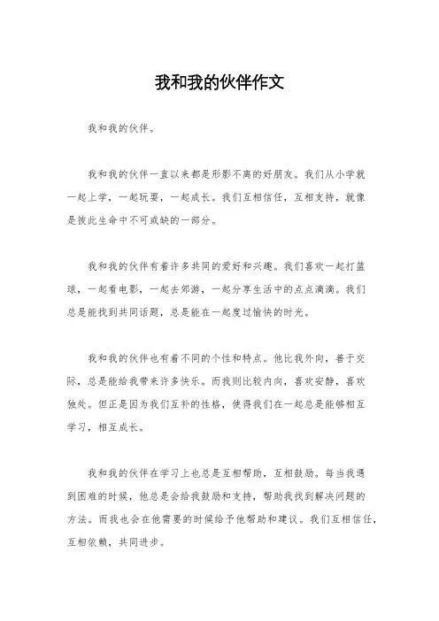 我和我的伙伴作文