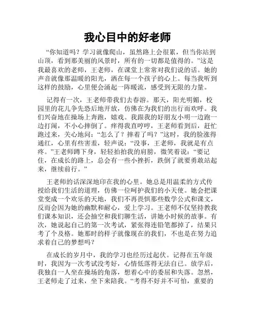 我心目中的好老师