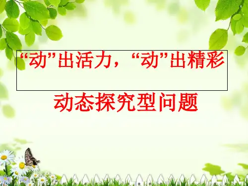 中考专题复习 动态探究型问题课件(共20张PPT)