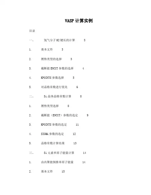 VASP计算实例