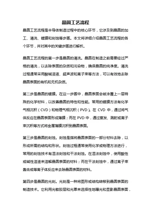 晶圆工艺流程