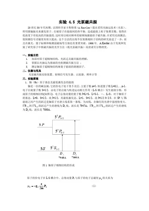 光泵磁共振-物理试验