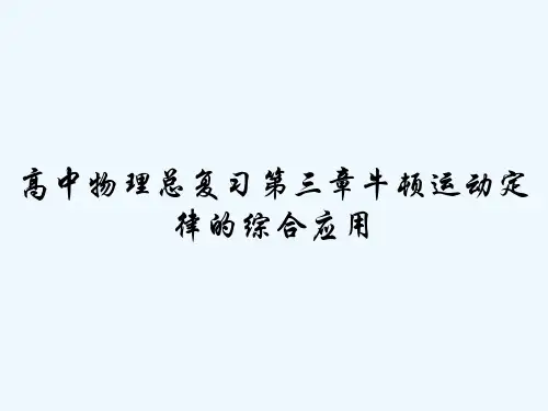 高中物理总复习第三章牛顿运动定律的综合应用 PPT