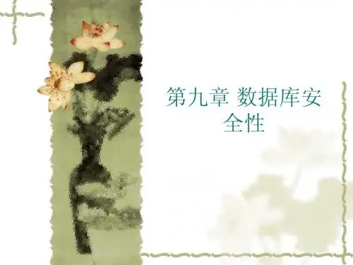 数据库技术讲义 第9章 数据库安全性
