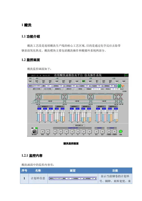 酸洗模拟操作手册