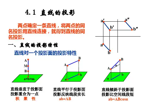 制图讲解—直线的投影