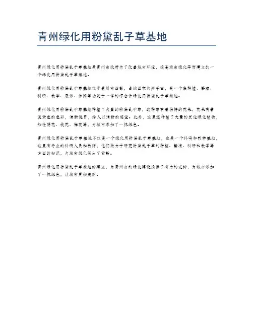 青州绿化用粉黛乱子草基地