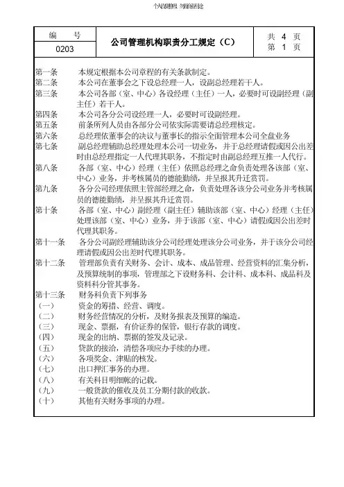 驻外机构岗位说明书大全(59个)5