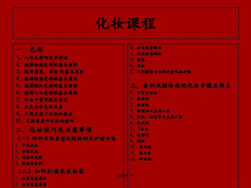 化妆教学  ppt课件