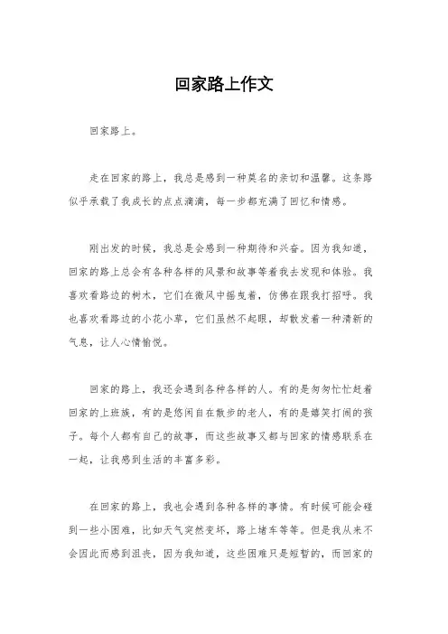 回家路上作文