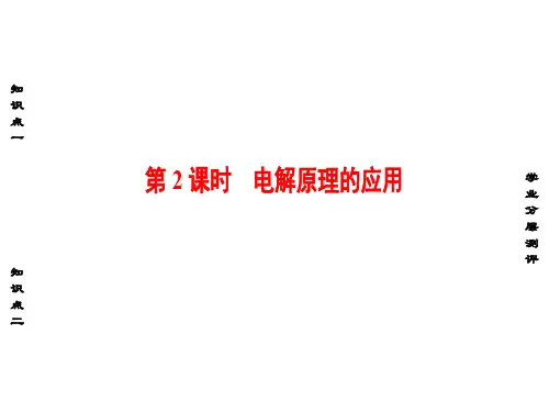 高中化学 第4章 电化学基础 第3节 电解池(第2课时)电解原理的应用课件 新人教版选修4