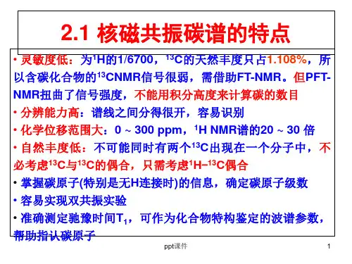 NMR碳谱图谱解析及新技术课件