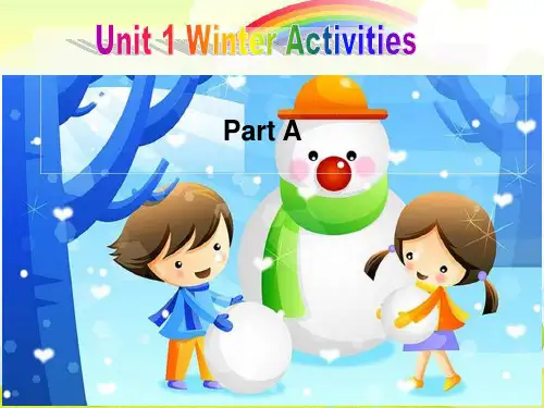 (省优)课件闽教版六下Unit 1 Winter Activites课件