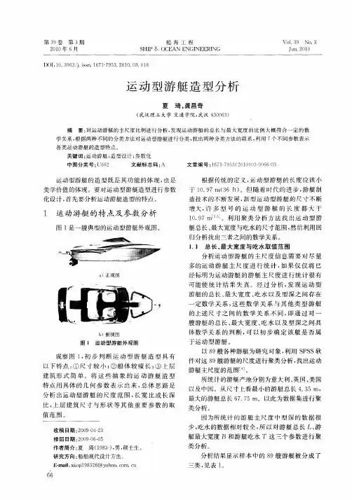 运动型游艇造型分析