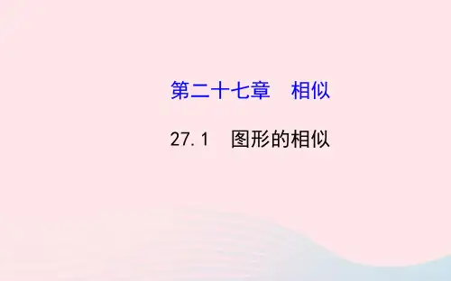 九年级数学下册第27章相似27.1图形的相似习题课件新人教版