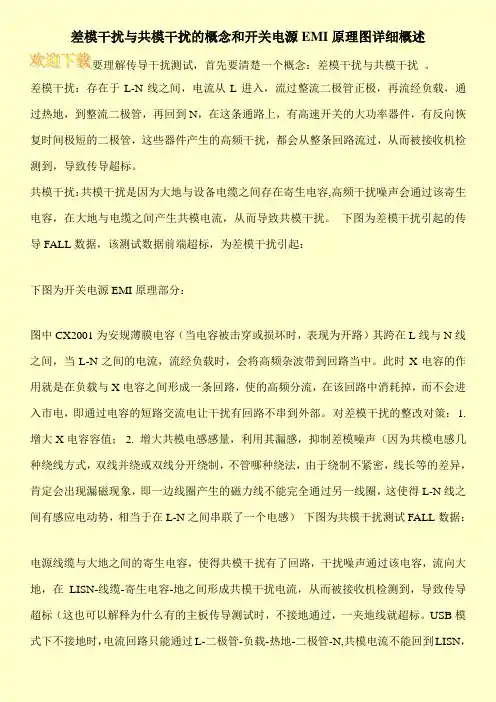 差模干扰与共模干扰的概念和开关电源EMI原理图详细概述
