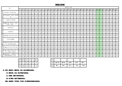 奖惩记录表