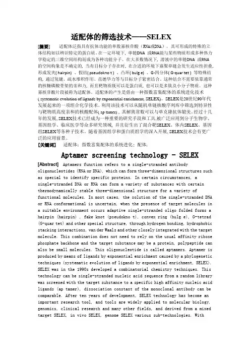 适配体的筛选技术
