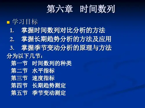 第六章时间数列 统计学课件