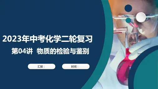 第04讲  物质的检验和鉴别(课件)-2023年中考化学二轮复习