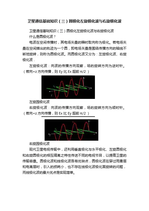 卫星通信基础知识（三）圆极化左旋极化波与右旋极化波