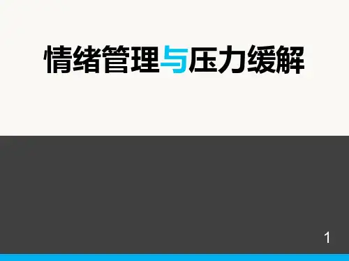 情绪管理与压力缓解 PPT课件