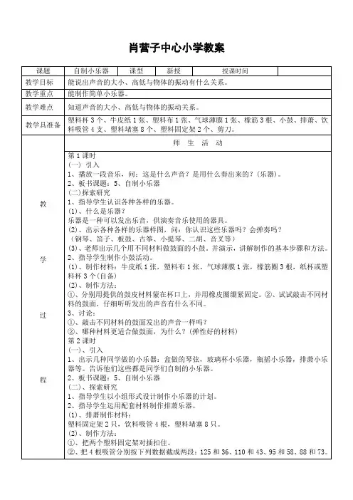 5 自制小乐器