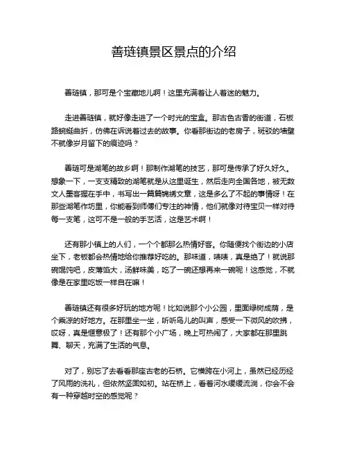 善琏镇景区景点的介绍