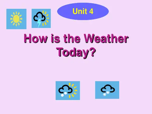 大学英语口语第一册4weather讲解