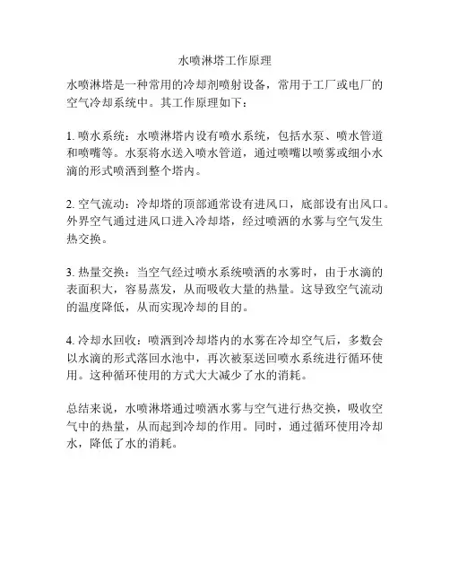 水喷淋塔工作原理