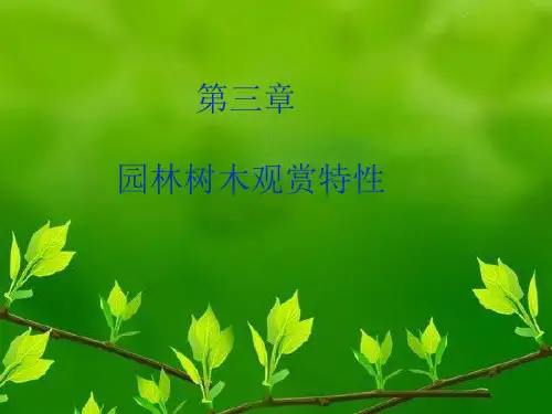 园林树木学课件——园林树木观赏特性