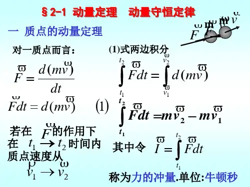 2-1动量定理 动量守恒定律
